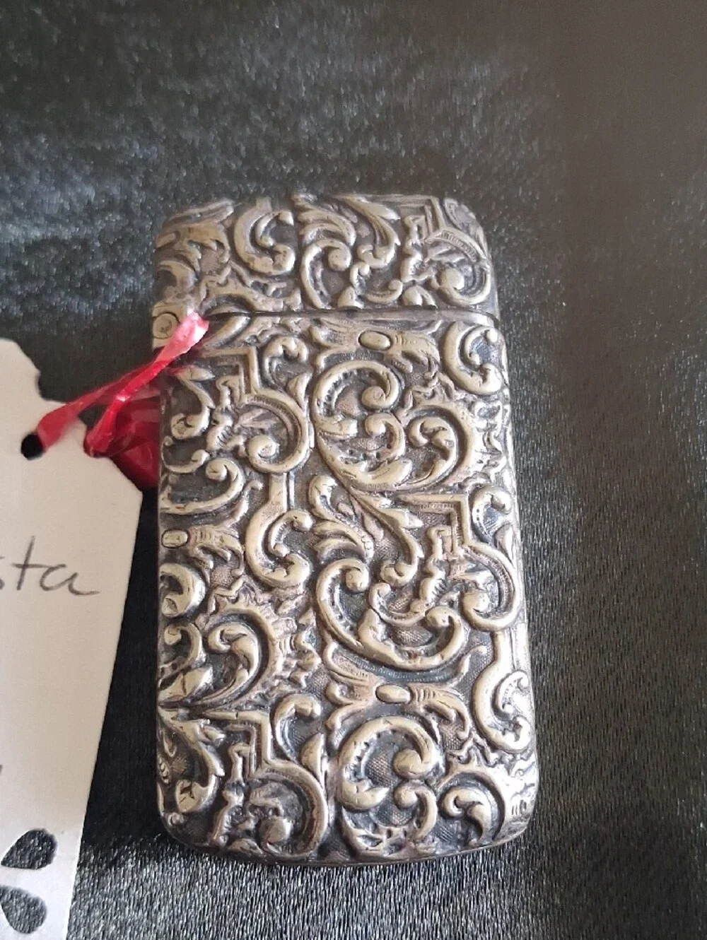 Victorian Ornate Silverplate Embossed Vesta Case